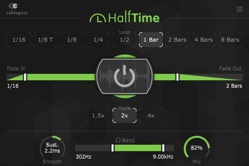 Cableguys HalfTime plugin screenshot
