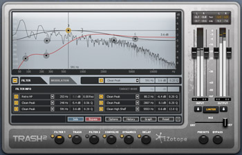 iZotope Trash 2 distortion and filter plugin